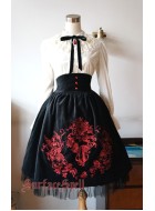 Surface Spell Gothic Judgement Day Embroidery High Waisted Skirt